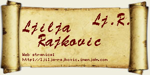 Ljilja Rajković vizit kartica